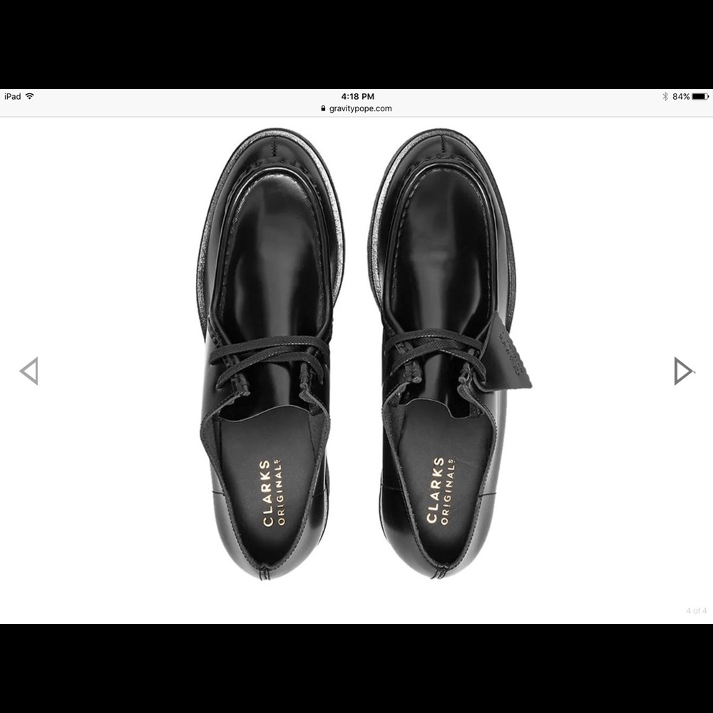 Clarks Women's Black Platform Lace-Up Shoes